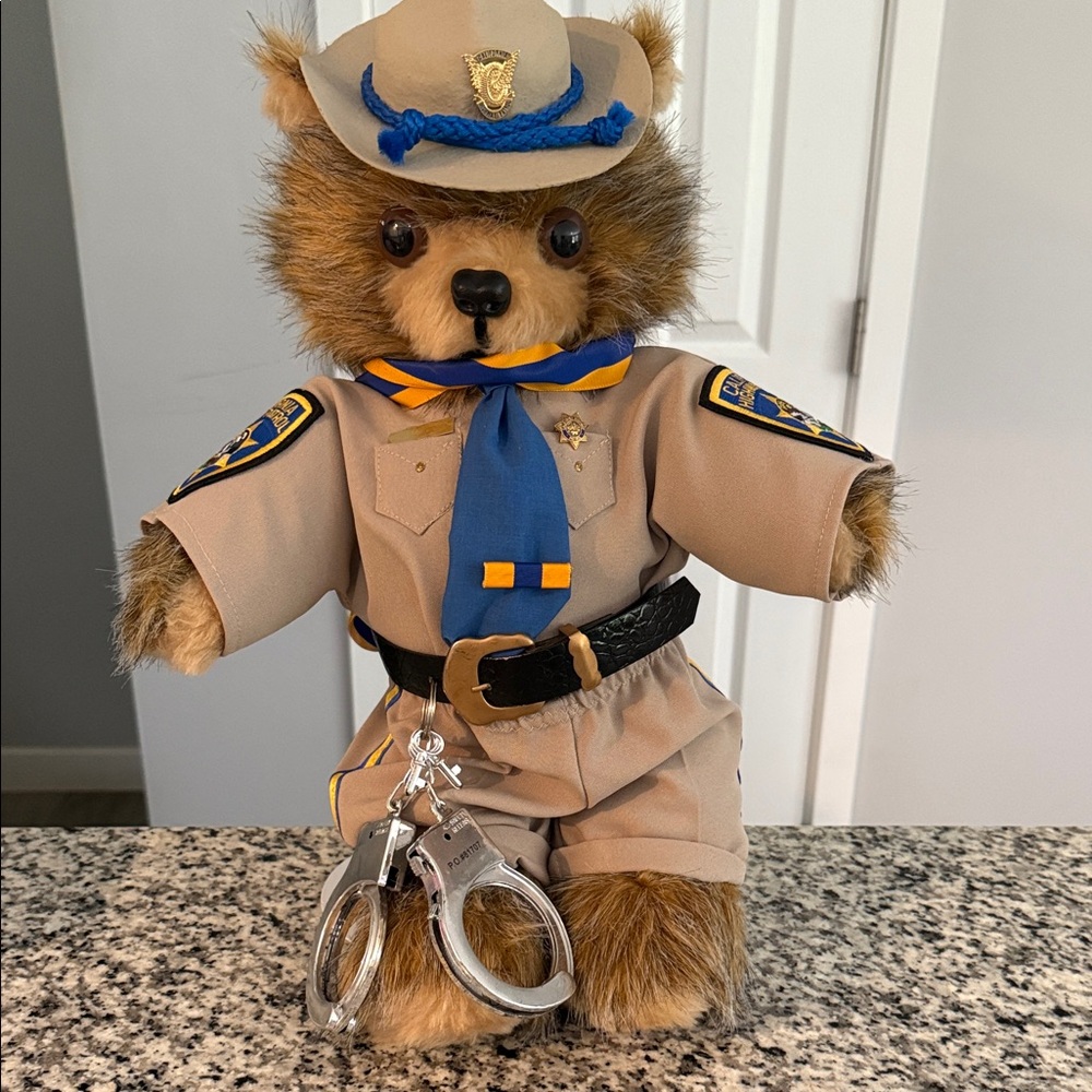 14in. CHP Charming Police Officer Bear Collectible